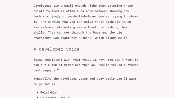 Writing good words for tech folks