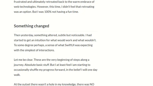 Struggling to learn SwiftUI