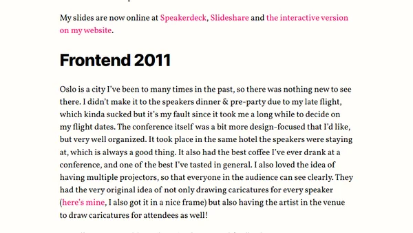 My experience from Fronteers, JSConf EU, Frontend and FromTheFront