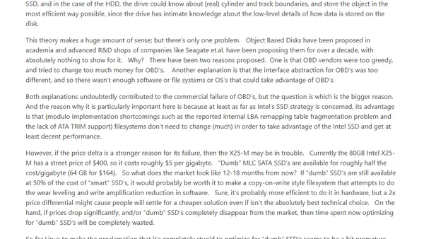 Should Filesystems Be Optimized for SSD’s?