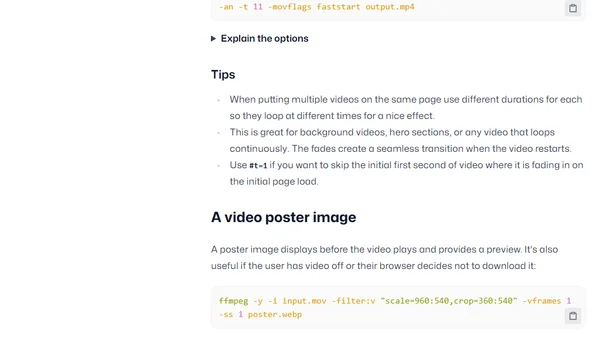 HTML5 Video Cheatsheet: Optimizing videos for the web