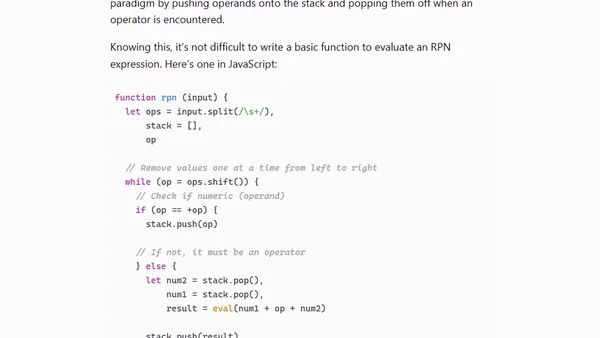 RPN: Postfix Notation