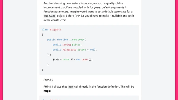 PHP 8.1: before and after