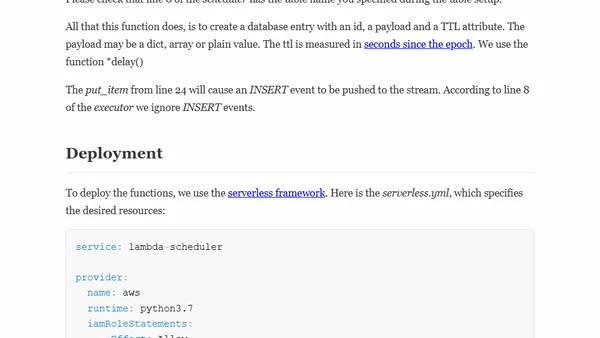 Scheduling irregular AWS Lambda executions through DynamoDB TTL attributes