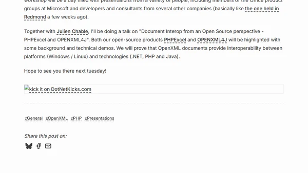 Presenting at the OpenXML DII workshop Brussels