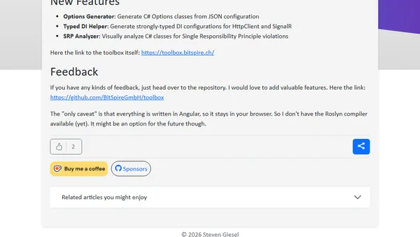 .NET Toolbox February Update