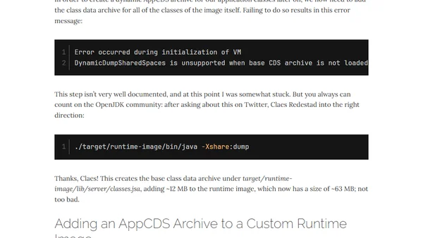 Smaller, Faster-starting Container Images With jlink and AppCDS