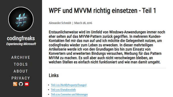 WPF und MVVM richtig einsetzen - Teil 1