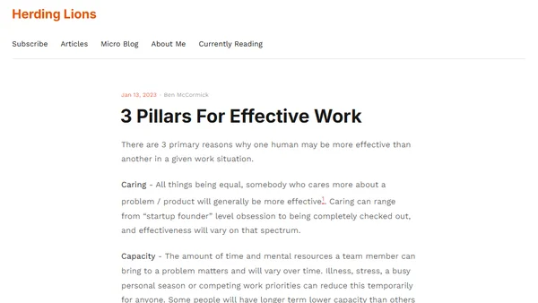 3 Pillars For Effective Work