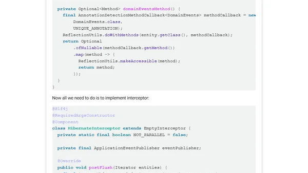 Poor's man domain events