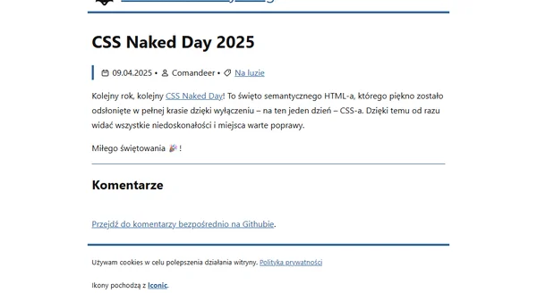 CSS Naked Day 2025