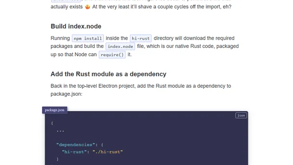Example of Using napi-rs with Electron