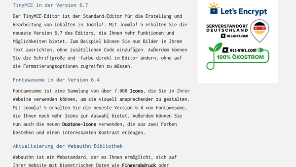 Joomla! Version 5.x – Ein Booster für Ihren Erfolg
