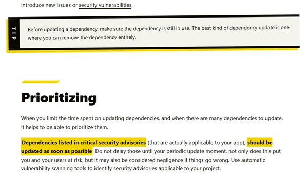 Keeping dependencies up-to-date