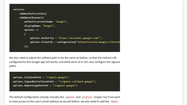 Google+ shutdown: fixing Google authentication in ASP.NET Core