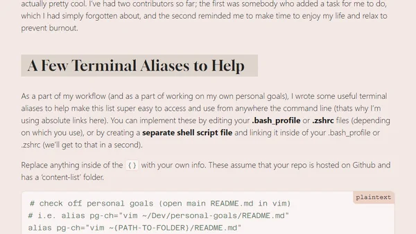 How Open Sourcing My Personal Goals Made Me Really Productive