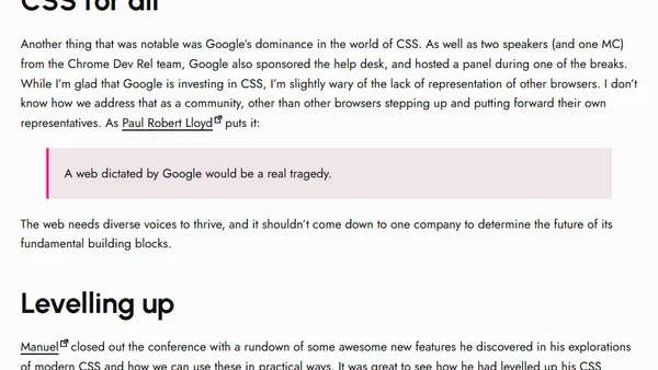 Thoughts From CSS Day