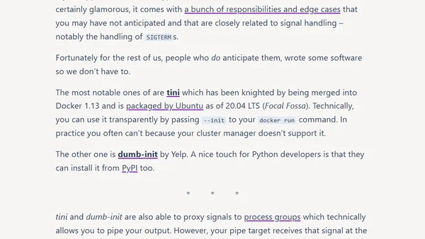 Why Your Dockerized Application Isn’t Receiving Signals