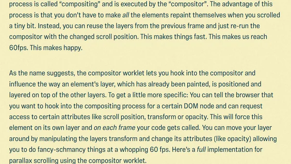 New ways to make your web app jank with Houdini – An introduction