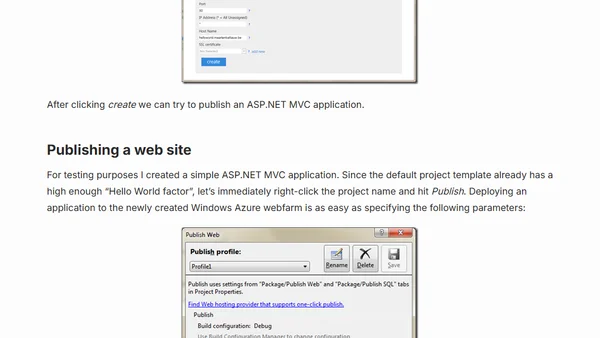 Windows Azure Accelerator for Web Roles