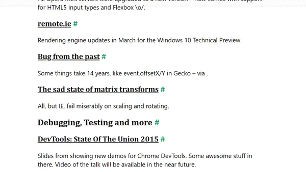 Browsers and Bugs 11/2015