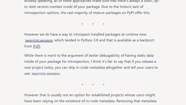 Python Packaging Metadata