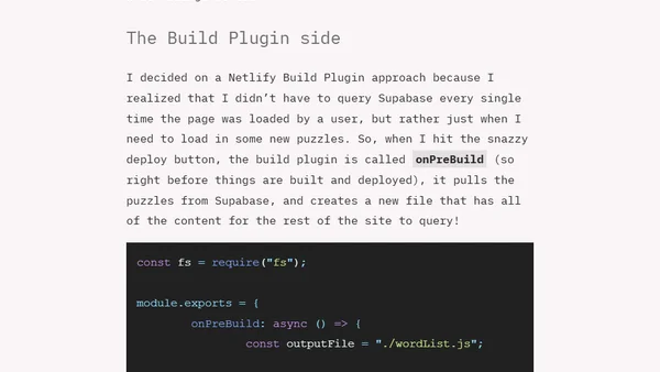 Jumblie has a database!
