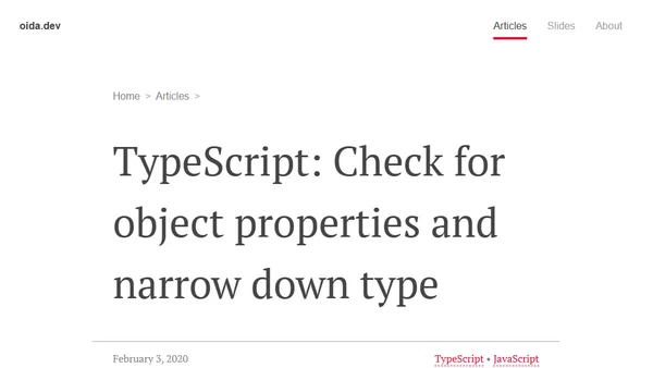TypeScript: Check for object properties and narrow down type