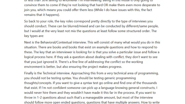 Interviewing, A Reflection of the Company