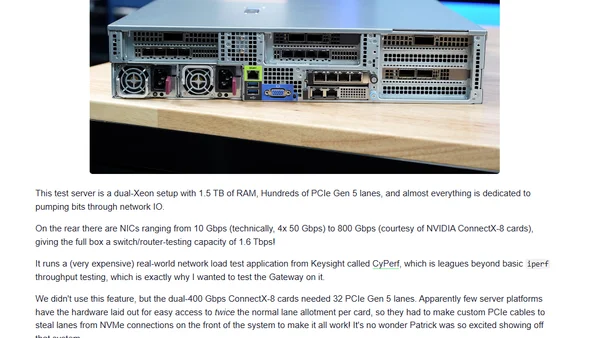 Testing the Mono Gateway, a custom-built 10 Gbps Router