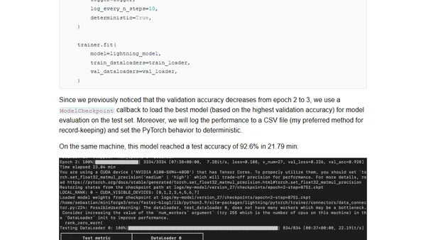 Some Techniques To Make Your PyTorch Models Train (Much) Faster
