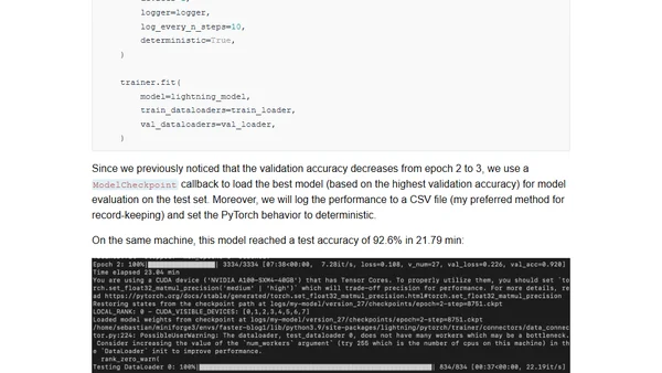 Some Techniques To Make Your PyTorch Models Train (Much) Faster