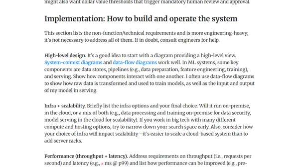 How to Write Design Docs for Machine Learning Systems