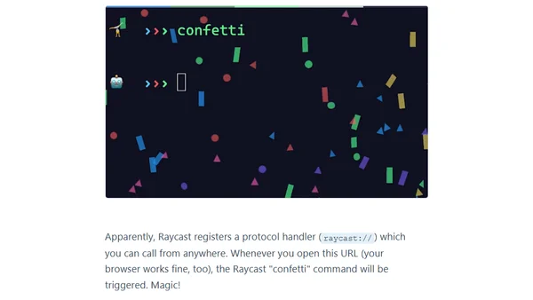 A Raycast confetti shell command (#note)