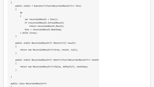 Tail recursion in C#