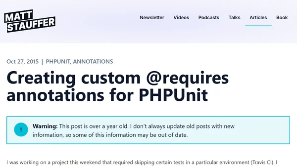 Creating custom @requires annotations for PHPUnit