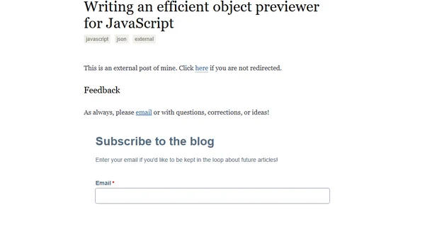 Writing an efficient object previewer for JavaScript