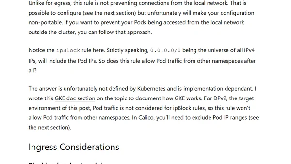 Isolating namespaces with NetworkPolicy