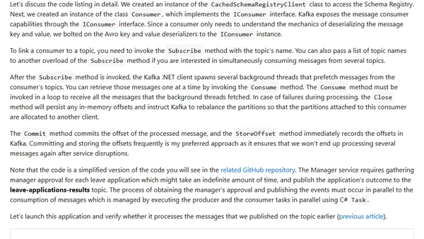 Event-Driven Architecture with Apache Kafka for .NET Developers Part 2 - Event Consumer