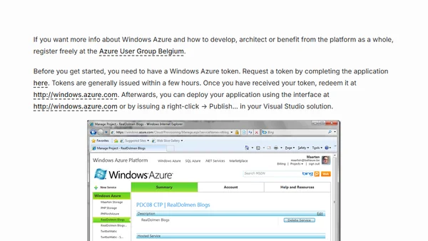 MSDN - Converting an existing ASP.NET application to Windows Azure