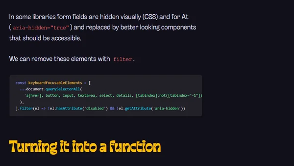 Getting keyboard-focusable elements