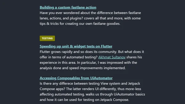 Mobile Automation Newsletter - #1