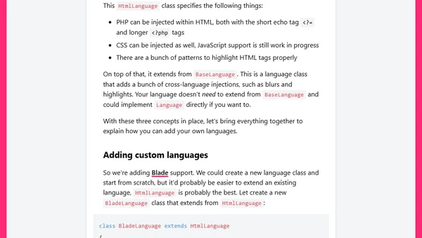 Building a custom language in tempest/highlight