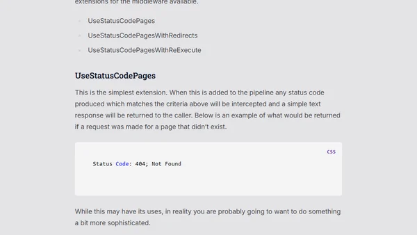 Global Error Handling in ASP.NET Core MVC