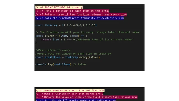 Javascript Callback Array Methods