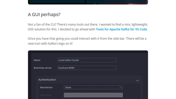 Setting up a local Apache Kafka instance for testing