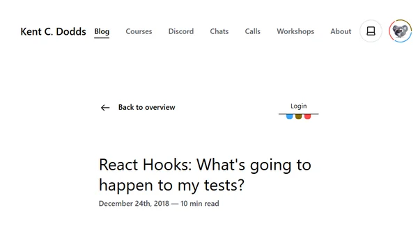 React Hooks: What's going to happen to my tests?