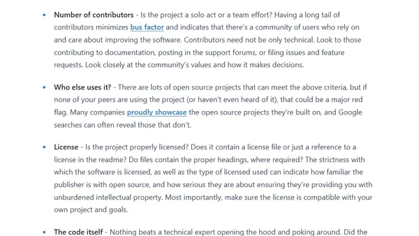 How to identify a strong open source project
