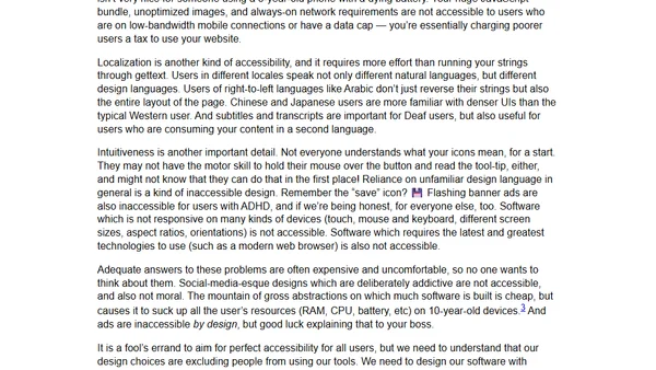 Framing accessibility in broader terms