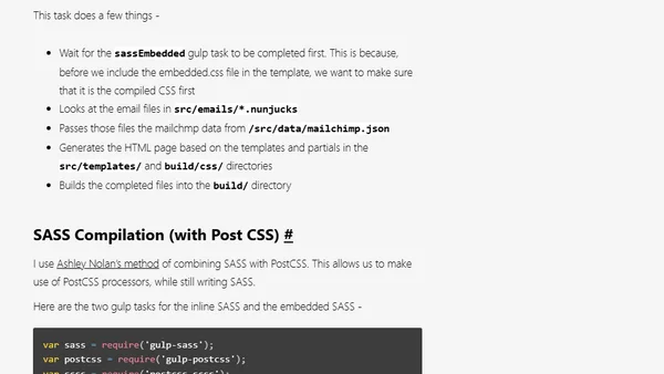A Gulp Workflow for Building HTML Email